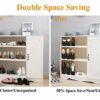 Bayou Shoe Slots, 8 PCS Shoes Slots Organizer, 4-Level Adjustable Shoe Stacker, Upgraded Shoe Space Saver, 50% Space-Saving Shoe Holders.