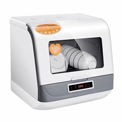 MJWDP Intelligent Automatic Dishwasher, 6 Sets of Small Air-drying Integrated Dishwasher for Household Desktop