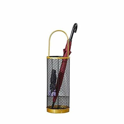 FKGJKT Umbrella Stand，Wrought Iron with Drain Washbasin Umbrella Storage Rack Hotel Lobby Umbrella Bucket
