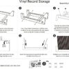 Vinyl Buddy, Vinyl Record Storage for 50 LPs, Made from Natural Wood with Two Acrylic End Panels (Teak Finish)