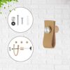 2 Pcs Boho Towel Rack Rustic Handmade Wood Towel Ring Wooden Hand Towel Stand Wall Mounted Farmhouse Hand Towel Holder Decorative Boho Rustic Far