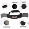 AQF Arm Blaster for Biceps Triceps – Weight Lifting Arms Training Bomber Curl Isolator - Contoured and Adjustable Strap with Padded Neck Brace Gy