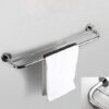 Towel Rail,bathroom towel rack Tower Hanger Stainless Steel,Double Pole bathroom towel rack,Bathroom Accessories Shelter-23.62 Inch,Chrome