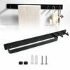 AFASOES Towel Rail, Towel Bars Black Towel Holder Wall Mounted Towel Rack Space Aluminum Towel Robe Hook Towel Hook Hand Towel Holder Towel Rack