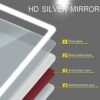 Anti-Fog Bathroom Mirror, Rectangle LED Vanity Mirror, Wall Mounted Bathroom Mirror, Lighted Vanity Mirror with Touch Switch, IP44 Waterproof, 80
