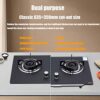 Wgwioo Gas Cooktop, Tempered Glass Gas Cooktop, 2 Burners Gas Stoves Cooktop with Thermocouple Protection, Built in Gas Stove,Natural gas