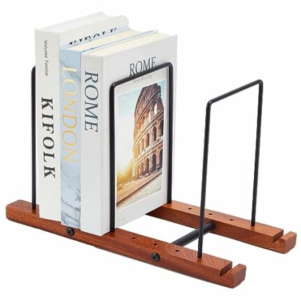 JETAINE Vinyl Record Storage, Display Up to 50 LP Albums DVDs CDs, Wood Vinyl Holder lp Storage Box, Shelf Record Player Stand Cabinet Case, Reco