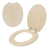 Anika 92499 Marble Effect Toilet Seat Anti Bacterial Coating Chrome Hinges, 43cm x 37.5cm