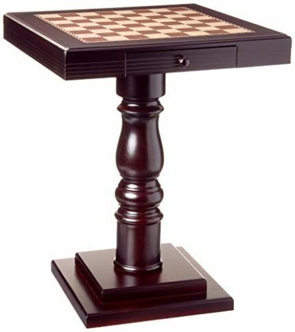Frenchi Furniture Table, Wood, Mahogany, 27.58 in x 22.06 in x 22.06 in