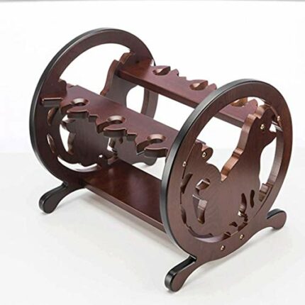 KXDCZ Wooden wine rack storage rack wine rack display rack can hold 3 bottles and 6 cups, bottles and wine racks,