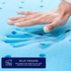 subrtex Memory Foam Mattress Topper Double, 2 Inch Gel Infused Foam Bed Topper for Pressure Relieving (135x190x5cm)