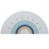 Welcome Door Mat Half Round Area Rug Cute Sun Printing Door Mat Outdoor Non Slip Absorbent Floor Mat Entrance Doormat for Patio,Home,Classrom,17.