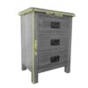 AERATI OAK Bedside Table Cabinet Bedside Chest of Drawers 3 Drawer Bedside Cupboard 56 cm Already Assembled Rustic