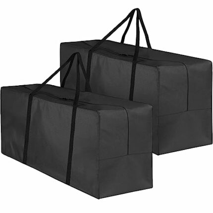 2 Pack Outdoor Cushion Storage Bag Waterproof Garden Rectanglar Furniture Bag Large Patio Storage Bag with Handle and Zipper for Christmas Tree B