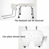 Bath Stools,Shower Stool Bath Seat Bath Chair with Non-Slip Backrest Lightweight Aluminum Adjustable Height Older People with Disabilities Carry