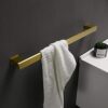 Towel Rack,Self-Adhesive or Screw Fixing,Space Aluminum Brushed Golden Towel Rack,Polished Surface Treatment,Household Wall-Mounted Bathroom Towe