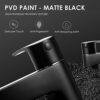 Bath Taps Black Waterfall Tub Taps Round Bathroom Bath Tap Brass Mixers