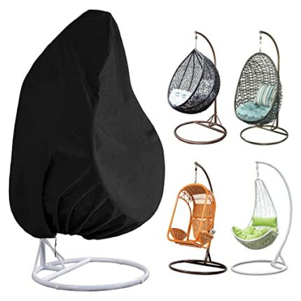 Zdlagiic Egg Chair Cover,Garden Chair Cover,Courtyard Hanging Egg Chair Cover,Outdoor Waterproof & Windproof Durable Garden Furniture Protector,1