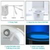 Toilet Night Light Motion Activated by ZSZT, Two Modes with 8 Color Changing, Sensor LED Washroom Night Light Fits Any Toilet
