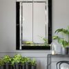 Black And Silver Bevelled Venetian Wall Mirror 3Ft X 2Ft (91cm X 61cm)