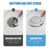 Toilet Flush Buttons 38MM Toilet Push Button Flush Replacement Replacement Dual Double Flush Water Tank Replacement Dual Rod Push Cistern Standar