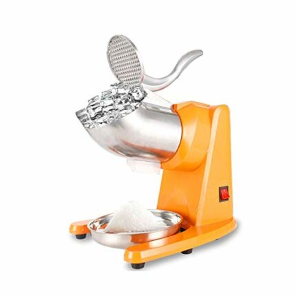 SBSNH Stainless Steel Electric Ice Crusher Double Blade Smoothie Slush Block Breaking Maker Snow Cone Grinder