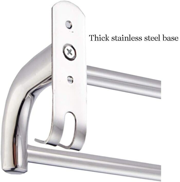XHALERY Bathroom Double Towel Bar/Towel Rack/Towel Rack/Wall-Mounted Towel Rack Suitable for Bathroom/Kitchen Tower Hanger/40Cm