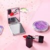 TYFYH Compact Makeup Mirror 2 Pcs Small Handbag Mirrors Pocket Mirror, Double-Sided Magnifying, Mini Hand Held Mirrors for Mum Girl Student Birth