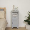 BECTSBEFF Tall Bedside Tables Fully Assembled, No Assembly Wood Bedside Cabinets/End Table/Bathroom Cabinet for Living Room, Bedroom, Hallway-Gra