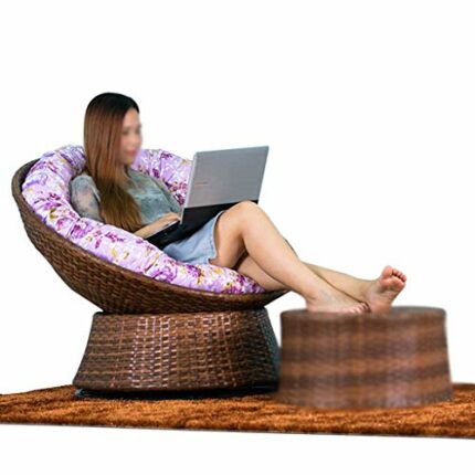 Casual Lazy Couch Rattan Moon Chair, Suitable for Balcony Garden Lazy CouchWGWJ