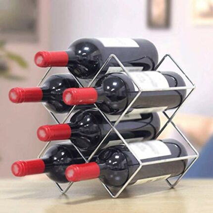 KXDCZ Countertop Wine Rack - Holder for Wine Storage - No Assembly Required - Metal Wine Rack - Wine Racks Countertop - Small Wine Rack and Wine