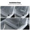 Upgrade Toilet Seat Fixings Quick Release, Ancable Universal Toilet Seat Top Fittings Quick Release Toilet Seat Hinges for WC Toilet Blind Holes