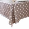 Vinylla Polka Dot Taupe Easy Wipe Clean PVC Tablecloth