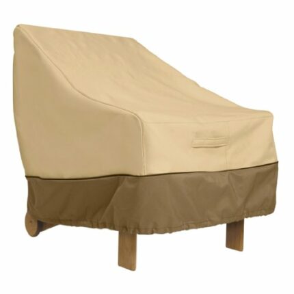 Classic Accessories Veranda Water-Resistant, Adirondack Garden Chair Cover, Pebble/Bark/Earth (80cm)