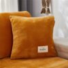 Sofa Seat Cushion Covers Velvet, Sofa Cushion Slipcovers Replacement, Couch Cushion Covers Thick Stretch for Individual Cushions (Gray,Large 1-se