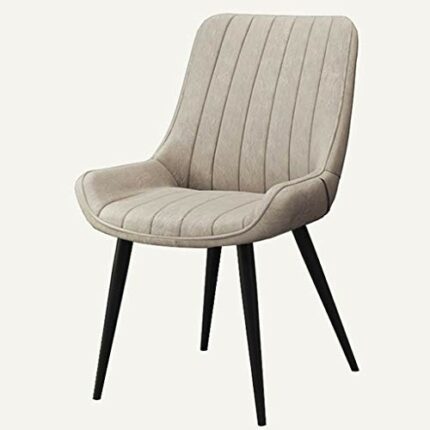 dining chair Kitchen Dining Room Furniture Chairs Dining Chairs Water Proof Leather Side Chair With Black Metal Legs Living Room Bedroom Kitchen