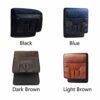 Storage Bag 5 Pockets Home Sofa Side Remote Control Hanging Non Slip Chair PU Leather Arm Rest Couch Magazine Space Saving Organizer Practical(Da