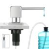 CREA Soap Dispenser for Kitchen Sink, Soap Dispenser Built-in, Sink Soap Dispenser Stainless Steel, Liquid Soap Dispenser for Sink with 17 OZ Bot