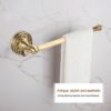 Antique Brass Towel Bar Towel Holder Rack Wall Mounted Towel Rack Hanger Holder Organizer, Vintage Style Towel Rail for Kitchen Bathroom