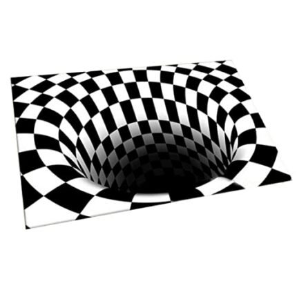 SunaOmni 3D Illusion Doormats Optical Illusion Area Rug Abstract Geometric Non Slip Carpet Abstract Geometric Doormat Anti-Slip Door Mat 40x60cm