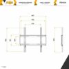 RICOO TV Wall Bracket Mount fixed flat approx 26-55 Inch LED LCD OLED Screens F0144 Universal for VESA 200x200-400x400 Black