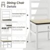 DINGZZ 5 Piece Cutlery Set Solid Wood Compact Kitchen Dining Table And 4 Chairs Furniture