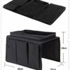 Sturdy Couch Sofa Armrest Organiser with Cup Holder Tray Sofa Caddy TV Remote Storage Pocket Bag for Apple Devices Cellphone Tablets Magazines DV