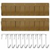 Berlune 2 Pcs RV Shoe Pockets RV Shoe Storage Organizer 44.1 Inches Hanging Shoe Pockets Hanging Bedside Storage Pockets with 10 Sturdy Hooks for