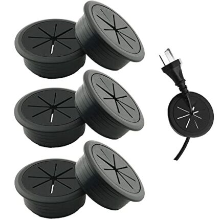 DCQQ 6 Pieces Cable Cord Grommet Flexible Grommet Desk Cable Hole Wire Hole Cover Wire Organizers Cable Hole Cover for Home Office Study Computer