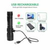 USB Torch, iToncs 3 in 1 UV Catch Scorpion Torch [whitelight redlight & UV] Super Bright Waterproof LED Torch with 7 Modes for Pet Clothing Food