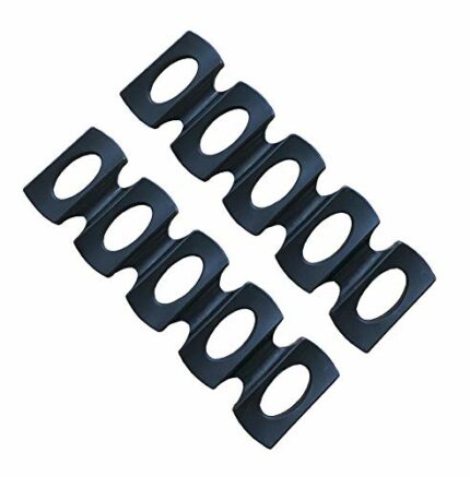 Topfunyy 2 Pack Bottle and Can Easy Stacker Foldable Wine Beer Racker Space Saver Perfect for Kitchen Cabinet and Fridge Storage Rack (Black)