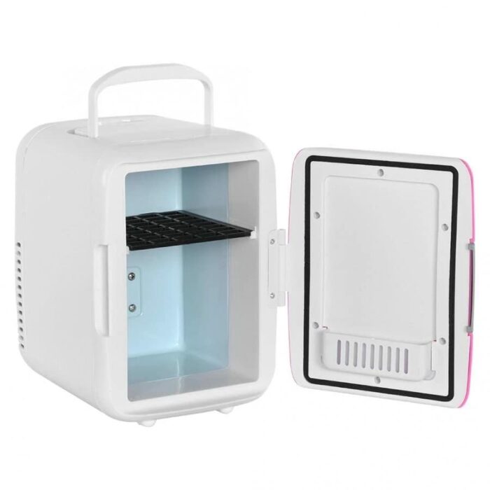 SDFGH 4L Portable Single Door Refrigerator for Heating Cooling Mini Travel Car Fridge Freezer Desktop Cooler Cooling Box for Home Dorm