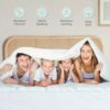 Degrees of Comfort Memory Foam Mattress Topper Double Bed, Mattress Pad Topper with Soft Bamboo Cover with Extra Deep Pock, Breathable Skin-Frien