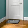 70cm x 40cm Washable Door Mat SPEAK FRIEND & ENTER JRR Tolkien - Hobbit - Lord of The Rings - Elvish by ARTISAN KISS (Light Grey Speak)